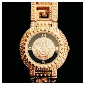 RARE VINTAGE VERSACE MEDUSA GOLD PLATED WATCH